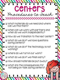 5 Reasons Centers Work in My Classroom - This poster is just a part of this awesome post about how to make centers work in your classroom! Teaching Classroom Management, Classroom Procedures, 2nd Grade Classroom, Classroom Behavior, Reading Centers, Teacher Organization