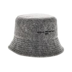 Logo Bucket Polyester Hat In Grey With Reversible Design, Eco Felt And Embroidered Logo On The Front Measures 6in From Top Of Head To Hem 100% Polyester Spot Clean Only Made In Italy Please Note: All Measurements Were Taken By Hand And Are Approximate; Slight Variations May Occur. Our Products Are 100% Genuine. In Some Cases We Purchase Merchandise From Trusted Independent Suppliers And Not Directly From The Brand Owner. In All Cases We Stand By The Authenticity Of Every Product Sold On Our Site Adjustable Gray Bucket Hat, Stella Mccartney, Women Accessories, Grey, Hats, ? Logo