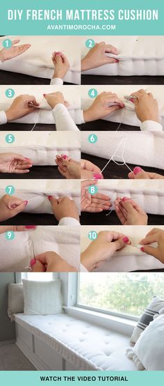 instructions for how to make a diy french mattress with the help of an expert video guide