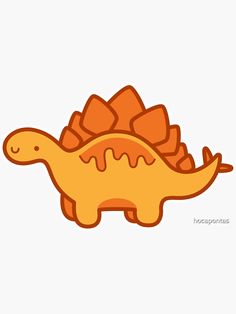 an orange cartoon dinosaur with big ears