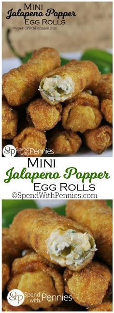 mini jalapeno popper egg rolls recipe