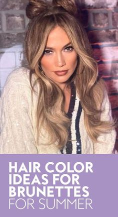 Summer 23 Hair Trends, Trending Brunette Hair, Brown Hair Colors For Summer, Brunette Summer Hair, Summer Hair Color Ideas, Summer Hair Trends, Blonde Streaks, Rainbow Hair Color, Flowers Arrangements