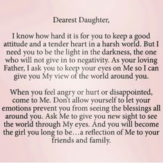 a poem written in black and white with the words dearest daughter