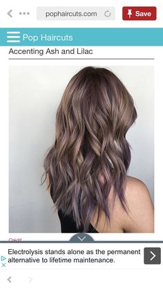 Summer Hair Color, Summer Colors, Fall Hair, Summer Hairstyles, Autumn Summer, Diva, Lilac, Hair Color, Hair Cuts