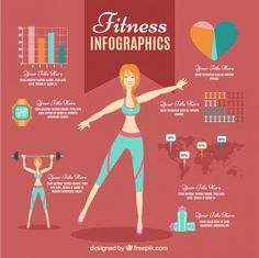 a woman is doing exercises for her health and fitness info graphics with the words,