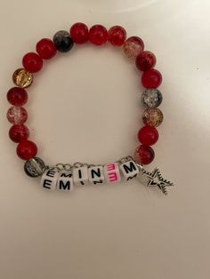 Spiderman Glass Bead Bracelet, Bracelet With Words Ideas, Musical Bracelet Ideas, Ariana Grande Bracelet Ideas, Sam And Colby Bracelet Ideas, Lil Peep Bracelet