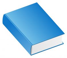 an open blue book with white pages