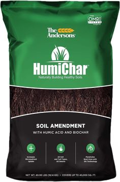 the back side of a bag of humichar soil