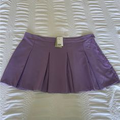 Beautiful Mini Skirt Brand New With Tags From H&M Size Xxl Chic Pleated Bottoms By H&m, Outfits For Sweet 16, Purple Skirts, Girls Tennis Skirt, World Tour Outfits, Purple Mini Skirt, Euphoria Outfits, Tulle Mini Skirt, Black Plaid Skirt