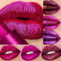 4 set Waterproof Lipsticks. Shiny Lip Gloss, Glitter Liquid, Metallic Lipstick, Glitter Lipstick, Kylie Jenner Lipstick, Perfect Lipstick, Shiny Lips, Matte Lip Gloss, Kissable Lips