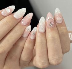 Princess Nails Aesthetic, Idol Nails, Wow Nails, Gel Nails Diy, Grunge Nails, Summery Nails, Pretty Nail Art Designs