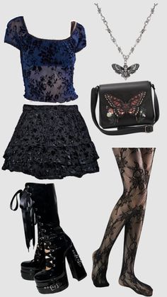 Whimsigoth outfit #goth Alt Concert Outfit, Formal Goth, Outfit Generator, Goth Outfit, Funky Outfits