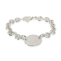 Tiffany & Co. Return To Tiffany Oval Tag Bracelet In Sterling Silver Silver / Bracelet Tiffany &Amp; Co. Tiffany Bracelet Silver, Tiffany Earrings, Return To Tiffany, Tiffany & Co., Silver Color, Silver Bracelet, Shoulder Bag, Bracelet, Sterling Silver