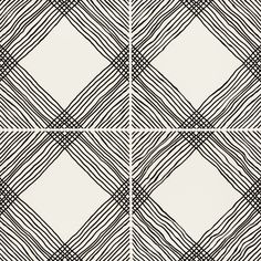 an abstract black and white pattern with lines on the side, as well as squares