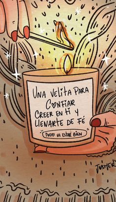 a drawing of a person holding a sign with writing on it that says una verita para confiar ceremente y lieware de te