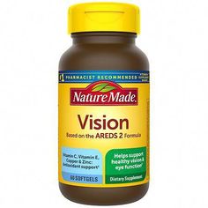 Shop Vision Based on the AREDS 2 Formula Softgels and read reviews at Walgreens. View the latest deals on Nature Made Eye Health Supplements. Eye Supplements, Healthy Vision, Eye Function, Vegan Gummies, Brain Supplements, Eye Vitamins, Healthy Eyes, Eye Health