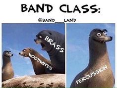 two pictures with the words band class on them