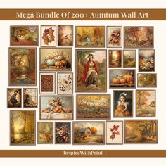 the mega bundle of autumn wall art