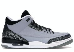 Mens Grey Shoes, Best Sneaker, Authentic Jordans, Jordan 3 Retro, Air Jordan 3 Retro, Jordan Sneakers, Volleyball Shoes, Air Jordan 3, Jordan 3