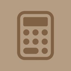 a calculator icon on a brown background