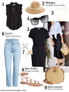 Black Summer Outfits, So Susie, Capsule Wardrobe Women, Stylish Mom, Fashion Capsule, Think Again, Faded Denim, And Dresses, Classic Outfits