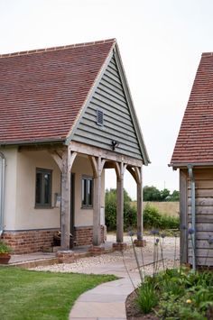 two small houses sitting next to each other