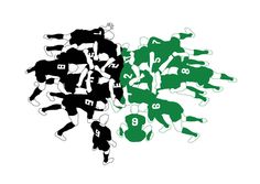 an image of a group of people in the shape of a football team on a white background