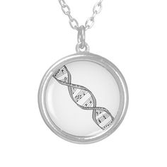 Musical DNA Silver Plated Necklace, Women's, Size: Small, Pale Blue Gender: female. Age Group: adult. A Staff, Double Helix, Piano Keyboard, Silver Plated Necklace, Accessories Jewelry Necklace, Market Place, Helix, Pale Blue, Custom Accessories