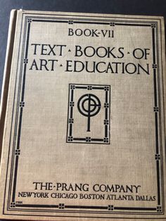 an old book with the title text books of art - education