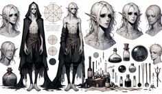 the concept art for game of thrones character sheet