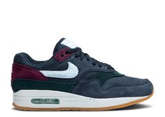 Air Max 1 Premium 'Crepe Pack Dark Obsidian' - Nike - CD7861 400 - dark obsidian/cobalt tint/ocean bliss | Flight Club Obsidian Nike, Off White Dunk, Slides Nike, Kobe Lebron, Jordan Yeezy, Blue Jordans, Air Jordan 9, Flight Club, Jordan 8