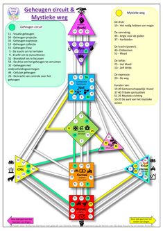 a diagram with many different colors and shapes