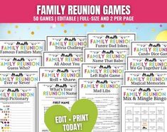 family reunion games with hearts and dots