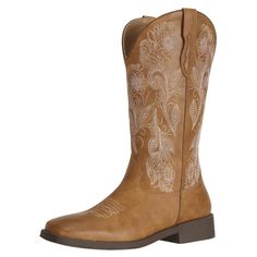 PRICES MAY VARY. 【Stylish Embroidery】These cowboy boots for women feature high-density and stylish floral embroidery designs, adding a touch of western flair and feminine look to your footwear 【Boots Features】Square toe boots; Embroidered design; Breathable mesh lining; Dual pull tabs for easy on & off; Fowler straight heels (Height: 1.38 inches); Non-slip rubber outsole 【Comfortable Fit】Compared to traditional pointed or rounded toe styles, these square toe cowboy boots provide a comfortable fi Womens Cowboy Boots Square Toe, Boots Embroidered, Embroidered Cowboy Boots, Cowgirl Boots Square Toed, Riding Holiday, Cowboy Boots For Women, Square Toe Cowboy Boots, Cowboy Boots Square Toe, Womens Cowgirl Boots