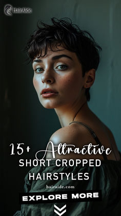 Chic simplicity: Short cropped hair for the modern trendsetter. Cooper Short Hair, Cropped Haircut For Women, Short Cropped Hairstyles, Pixie Buzz Cut, Cropped Hairstyles, Subtle Brown Highlights, Cropped Hair, Short Cropped Hair, Brunette Pixie