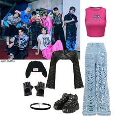 Matching Stray Kids Concert Outfits, K Pop Idol Casual Outfits, Skz Maxident Outfit, Kpop Idols Inspired Outfits, Outfits For Stray Kids Concert, Maxident Inspired Outfits