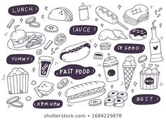 an image of fast food icons