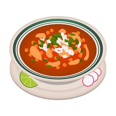 a bowl of soup with carrots, sour cream and cilantro on the side