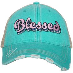 Blessed Layered Trucker Hats Baseball Caps For Women, Funny Baseball Caps, Distressed Cap, Women Trucker, Head Wrap Headband, Running Hats, Hat Ideas, Baby Diaper Bags, Womens Baseball Cap