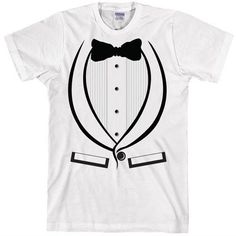 Tuxedo Tie, Funny Costume, White Tuxedo, Tshirt Design Men, Funny Costumes, T Shirt Costumes, Branded T Shirts, Top Styles