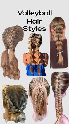 Hairdos For Sports Volleyball Hair, Lacrosse Hairstyles, Cool Brown Hair, Cute Volleyball Hairstyles, Cute Sporty Hairstyles, Hairstyles Elegant, Volleyball Hair, Sports Hair