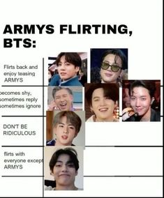 an army's flirting, bts poster is shown in black and white