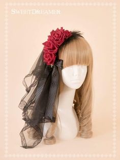 Gothic Headdress, Feather Veil, Gothic Hair Accessories, Veil Headband, Vampire Fashion, Witch Hair, Vampire Clothes, Diy Hair Accessories Ribbon, Gothic Hairstyles