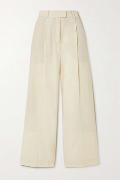 + NET SUSTAIN pleated merino wool-twill wide-leg pants Net Sustain, Wang Dress, Pleated Trousers, Summer Inspiration, Modern Wardrobe, Best Practice, Complete Outfits, Animal Welfare, Wool Dress