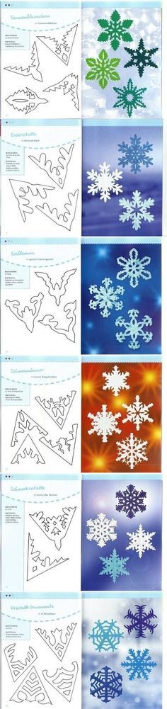 the instructions for how to make snowflakes