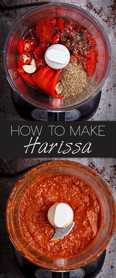 how to make marinara sauce in a food processor or slow cooker with text overlay