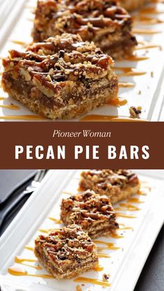 Pecan Pie Bars Pioneer Woman Pioneer Woman Pecan Pie, Pioneer Woman Desserts, Chocolate Pecan Bars, Pecan Pie Bar, Chocolate Pecan Pie Bars, Pecan Pie Bites, Pecan Pie Bars Recipe, Best Pecan Pie, Crumb Cake Recipe