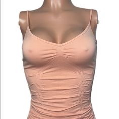 Sexy Pink, Solid, Sleeveless, Non-Adjustable Straps V-Neckline, Gathered Front Detail, Ribbed Back, Unlined, Super Stretchy, Fitted, Basic, Casual, Cami, Comfy, Undergarment Piece, Lounge, Activewear, Sportswear, Nylon/Spandex Comes In S/M & M/L Yoga & Work Out Tank Top Fitted Low-cut Tank Top With Built-in Bra, Stretch V-neck Bra With Adjustable Straps, Flirty V-neck Tank Top With Built-in Bra, Flirty Spaghetti Strap Tank Top With Built-in Bra, Low-cut Tank Top With Built-in Bra, Pink Stretch V-neck Bra, Flirty Camisole With Built-in Bra, Fitted Low-cut Seamless Tank Top, Flirty Tank Top With Spaghetti Straps And Built-in Bra