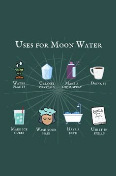 How To Cleanse Witchcraft, Moon Water How To Make, How To Make Moon Water, Water Ritual, Water Magic, Witch Things, Witchcraft Spells For Beginners, Ritual Magic