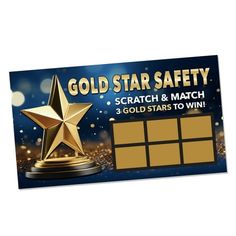 the gold star safety scratch and match game is on sale for $ 3, 000